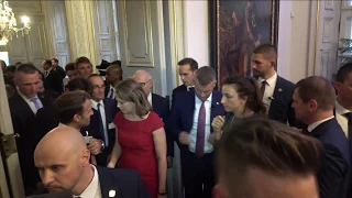 Francúszky prezident Macron v Bratislave