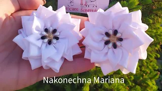 Нова видумка доні🥰 Ніжна квіточка мк! Цветочек с репсовой ленты! DIY Flower of rep ribbon