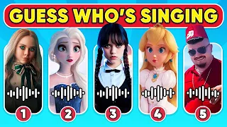 Guess Who Is Singing? | Wednesday, M3gan, Elsa, Skibidi Dom Dom Yes Yes, Peach