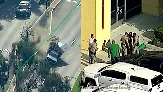 RAW VIDEO: OC chase suspect in custody after PIT maneuver, crash | ABC7