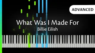 What Was I Made For - Billie Eilish (Advanced Piano Tutorial & Sheet Music)