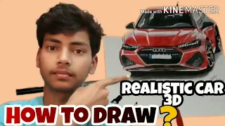 Realistic car drawing Audi