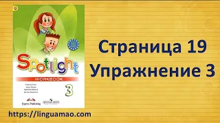 Spotlight 3 класс Workbook страница 19 номер 3 ГДЗ решебник