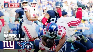 Tennessee Titans vs. New York Giants | Week 1 2022 Game Highlights