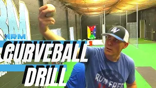 Baseball Pitching Curveball Drill | How to teach & throw a curve ball