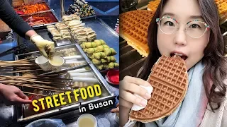 STREET FOOD IN BUSAN ft Waffle Sandwich (Busan Day 8)