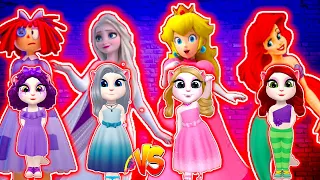 My Talking Angela 2 New Update Gameplay Rathata Vs Elsa Frozen  Vs Princess Peach Vs Little Mermaid