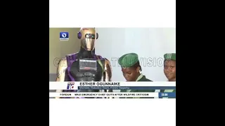 Eight students of FGGC, Sagamu, Nigeria built a humanoid robot(2)