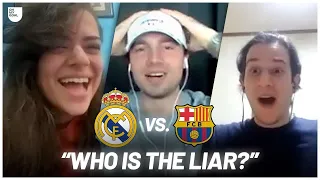 4 Real Madrid fans vs. 1 secret FC Barcelona fan - Who’s the LIAR? | Red Card