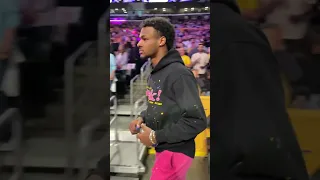 Bronny in the house for Warriors-Lakers Game 3 🤩