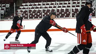 Mic'd Up: Ohio State Hockey Coach Steve Rohlik | Ohio State Hockey | B1G Hockey