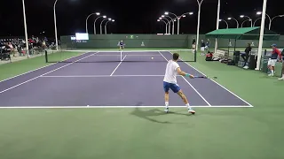 Ultimate Indian Wells Practice Match Thiem, Medvedev, Fognini, Khachanov Court Level View Tennis ATP