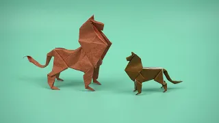 How to Fold Lion  - Lion  Origami Tutorial by Hoang Tuan