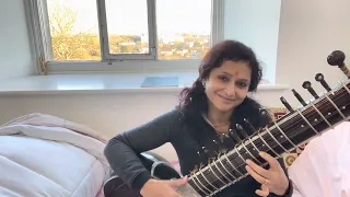 NAINON ME BADRA CHHAYE | SONG | SITAR COVER | MERA SAYA | ROMANTIC SONG |@drpreetikrishnagupta6254