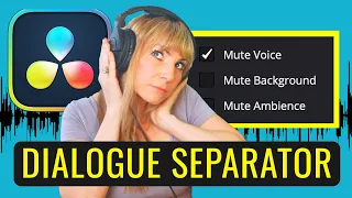 NEW AI Dialogue Separator: MUTE VOICE KEEP AMBIENT NOISE in DaVinci Resolve 19