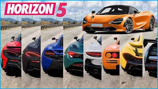 Forza Horizon 5 - Top 11 Fastest Mclaren Cars | Acceleraton & Top Speed Battle (Stock)