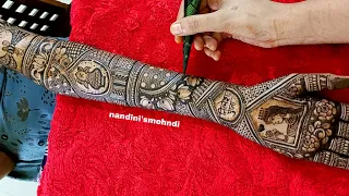 Amazing detailed full bridal mehndi design for hands| How to apply easy bridal mehndi| Dulhan mehndi