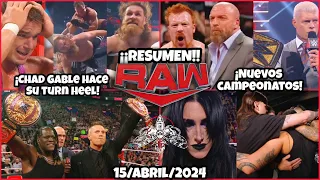 WWE RAW 15 Abril 2024 | RESUMEN Y RESULTADOS