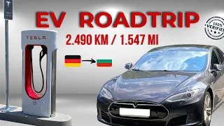 2490 km Tesla EV Roadtrip! Stuttgart-Germany to Burgas-Bulgaria with plus 25% HV battery degradation