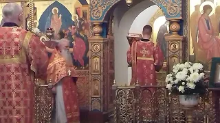 Вход с Евангелием. Пасхальная ночная литургия.  Марфо-Мариинский женский  монастырь