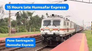 15 Hours LATE Pune-Santragachi Humsafar Express 💙 Early morning shot