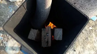 Comparison of Efficiency when there is one delayed plate and two when opening the firewood hearth.