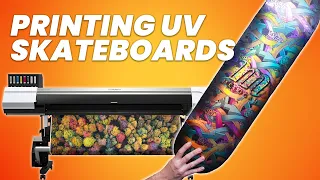 Printing Skateboard Graphics with the Roland UV Printer - Eye-Catching Results!