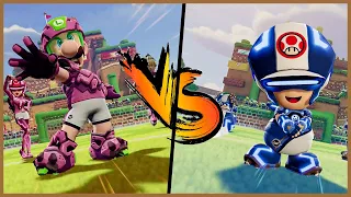 Mario Strikers: Battle League | Luigi vs Toad (Hard CPU) [Switch]