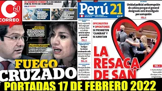 PRINCIPALES PORTADAS del dia juevez 17 de febrero del 2022 TREGUA ENTRE EL CONGRESO Y EL GOBIERNO