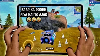 BAAP KA DOODH PIYA HAI TO AJAO 🤣 | LIVIK MAP GAMEPLAY SNIPER AMR | IPAD PRO 6-FINGERS CLAW HANDCAM