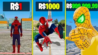 HOMEM ARANHA DE R$ 1 para R$1.000.000,00 no GTA 5!