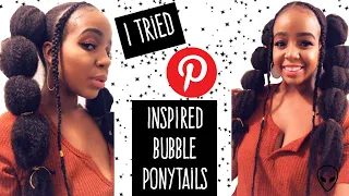 Quick Natural Hairstyles | Pinterest Inspired Bubble Ponytails
