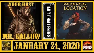 DAILY CHALLENGES ➕ MADAM NAZAR LOCATION || JANUARY 24, 2020 || RED DEAD REDEMPTION 2 ONLINE