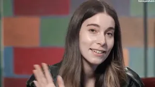 Danielle Haim trying to speak in interviews