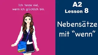 Learn German | Konjunktion "wenn" | Nebensatz | German for beginners | A2 - Lesson 8