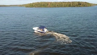 Поход на катере по подмосковным водохранилищам