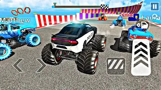 Police Monster Truck Mega Ramp Racing - Monster Truck Driving Game -Gadi Game- Android Game - Ep-228