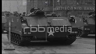 US tanks crossing the Friedrichstrasse in Berlin, 1961