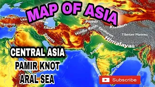 ASIA Map | Political Map of Asia in hindi |एशिया महाद्वीप का नक्शा।CENTRAL ASIA MAP।