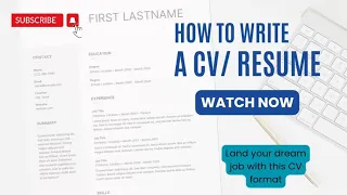 How to write a CV | UK CV format | What is in your CV?