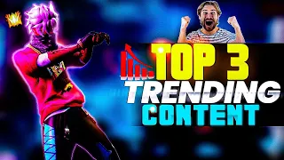 Top 3 Growing Content With Explain 🔥 Freefire Trending Content । Freefire Content Ideas