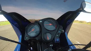 Honda CB600S Hornet PC34 acceleration 0-220 km/h