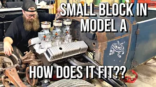 Small Block in Model A Frame How Does it Fit??