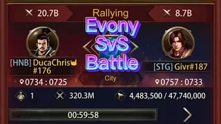 Evony: STG 187 Vs s176 SvS Battle