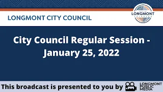 City Council Regular Session - January 25, 2022