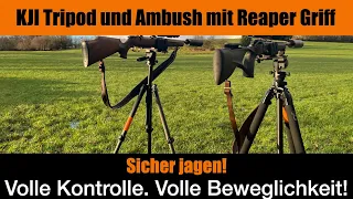 Alles eine Frage der guten Auflage! Der KJI Tripod mit Reaper Griff – sicher schießen und jagen.