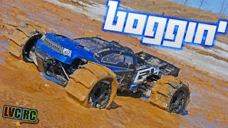 Traxxas E-Revo 2.0 Throwing Snow & Mud with 6S POWER | Running Footage @ Empty Lot | LVC RC