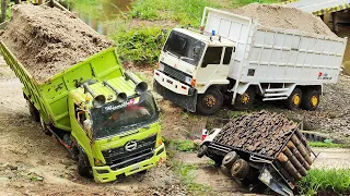 HILANG KENDALI Truk Oleng Truk Pasir Fuso 220Ps TRINTON  Dump Truk Hino 500 Truk Laka Lantas Truk Rc