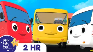 Ten Little Buses! + 2 HOURS of Nursery Rhymes and Kids Songs | Little Baby Bum