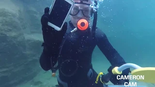 Underwater Metal Detecting a WATERFALL, Found a Phone (Returned!) Using Dive Portable Lungs!